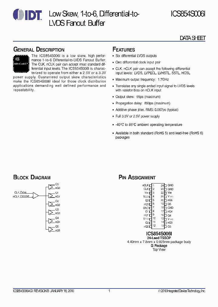 ICS854S006I_8026357.PDF Datasheet
