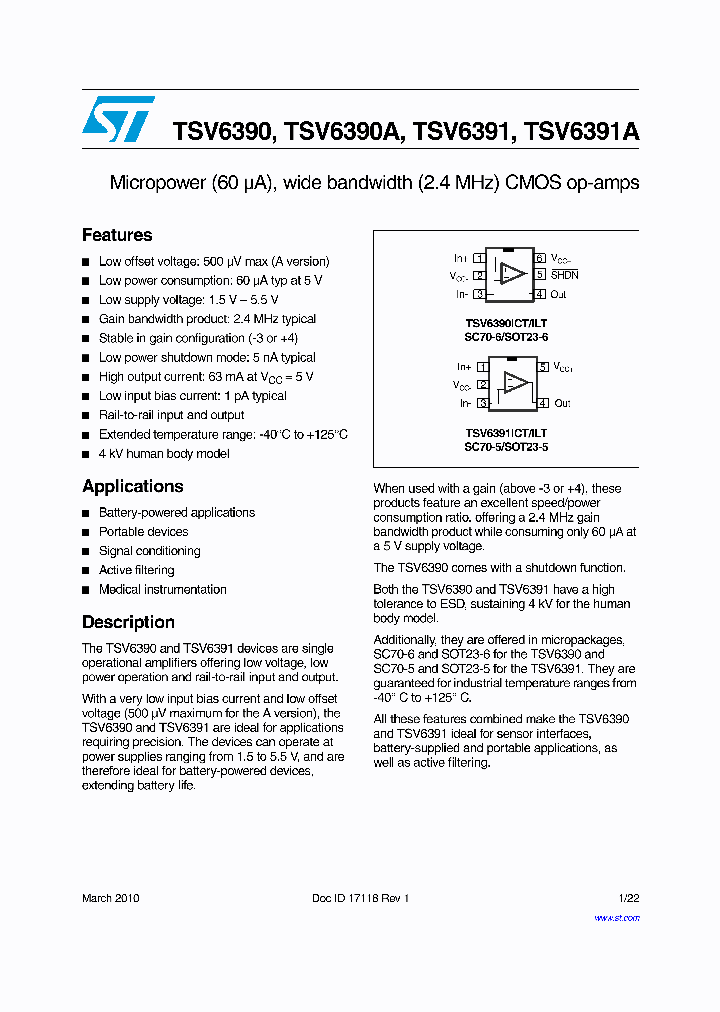 TSV6391AILT_8026586.PDF Datasheet