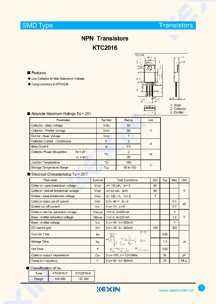 KTC2016-G_8027291.PDF Datasheet