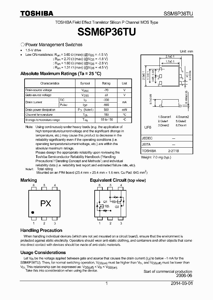 SSM6P36TU_8028647.PDF Datasheet