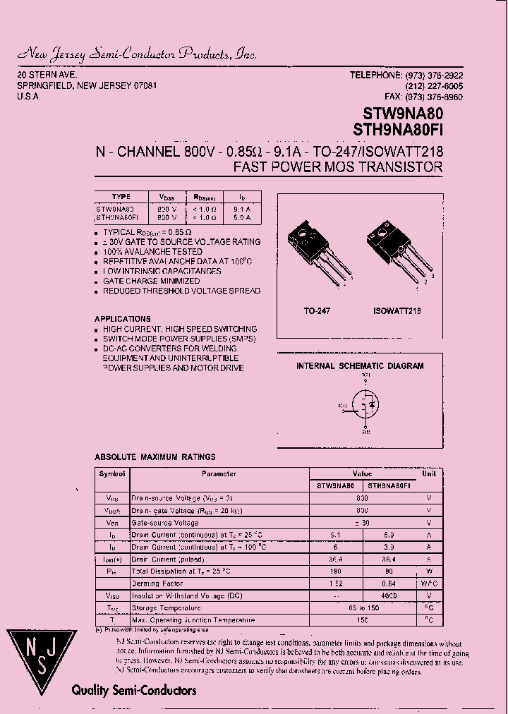 STW9NA80_8029730.PDF Datasheet