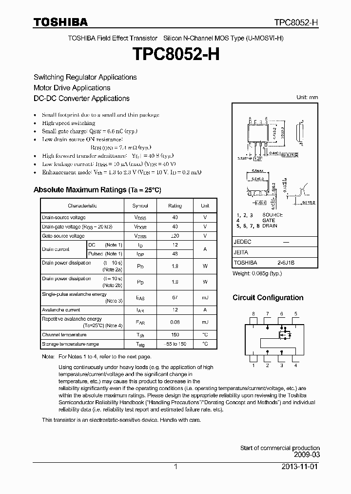 TPC8052-H_8031662.PDF Datasheet
