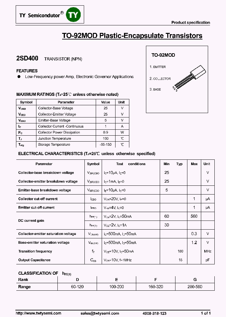 2SD400_8032499.PDF Datasheet