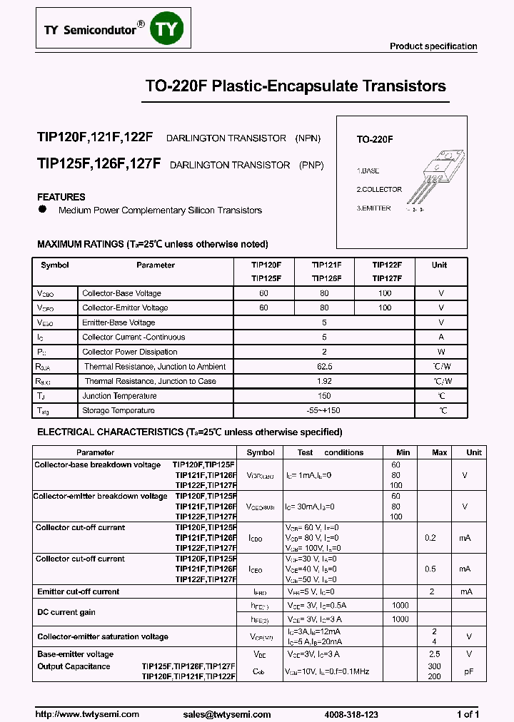 TIP122F_8032863.PDF Datasheet