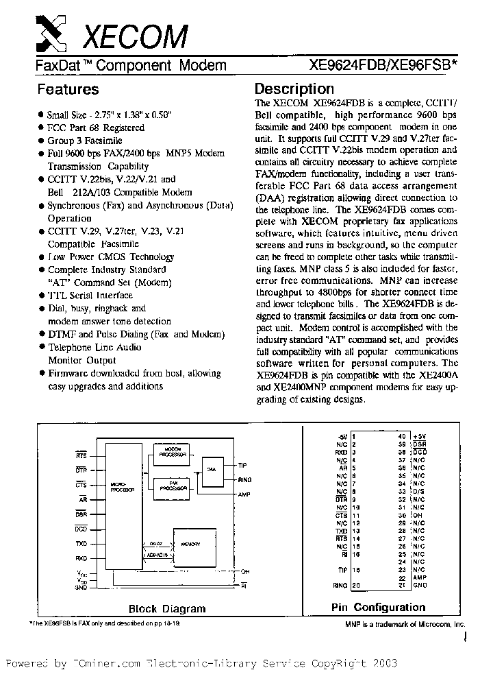 XE9624FD_8036390.PDF Datasheet