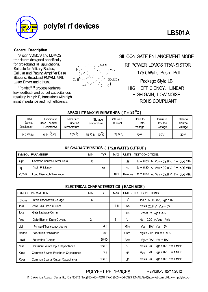 LB501A_8036871.PDF Datasheet