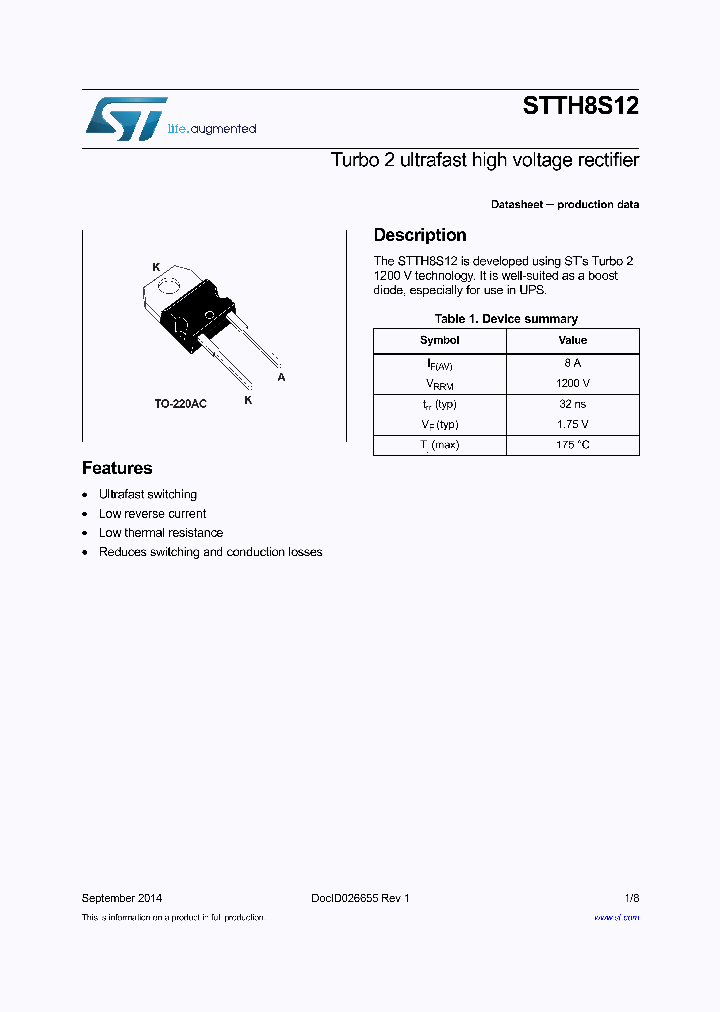 STTH8S12D_8038959.PDF Datasheet