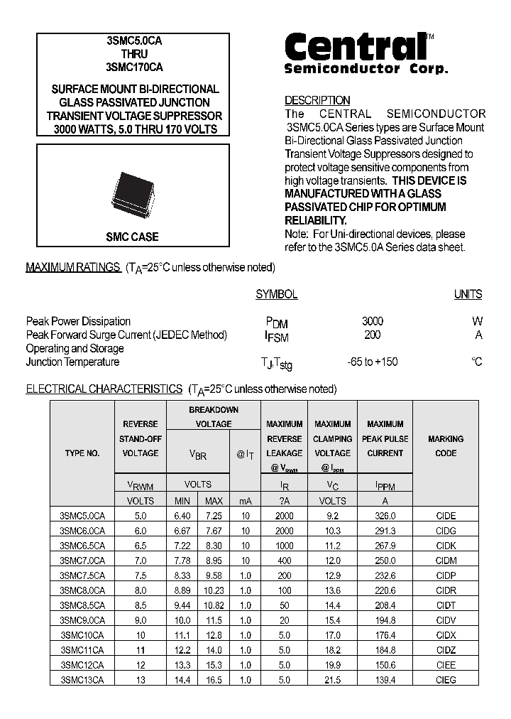 3SMC170CA_8039362.PDF Datasheet