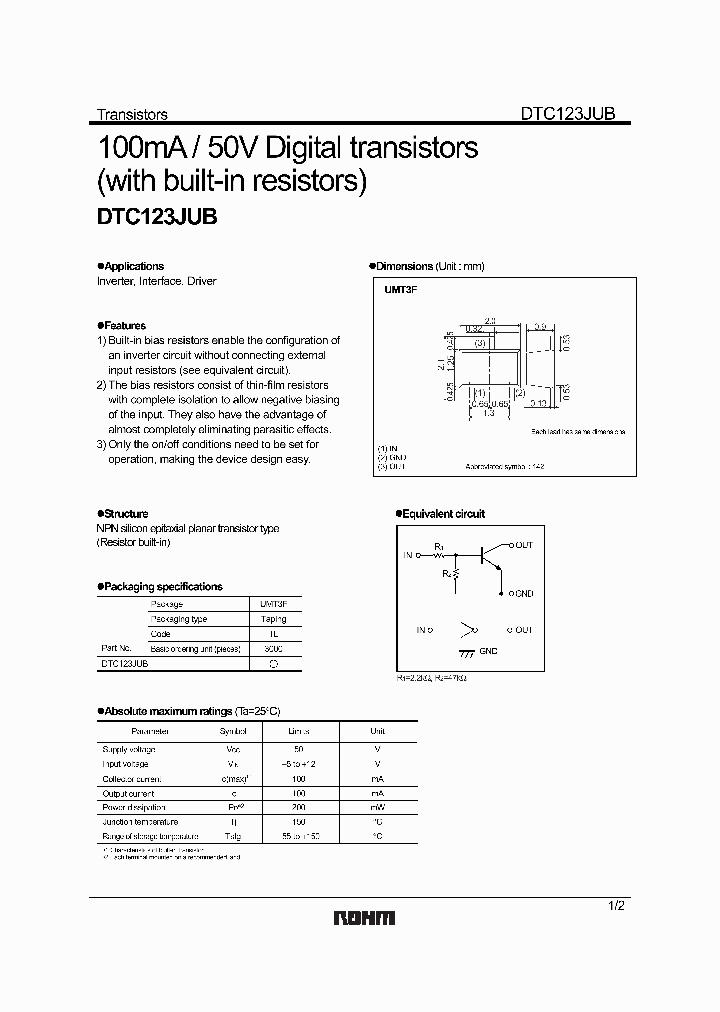 DTC123JUB_8039450.PDF Datasheet