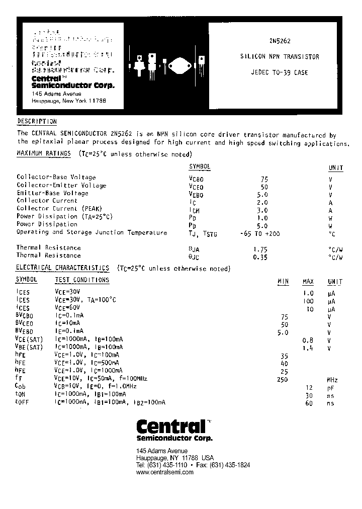 2N5262_8044099.PDF Datasheet
