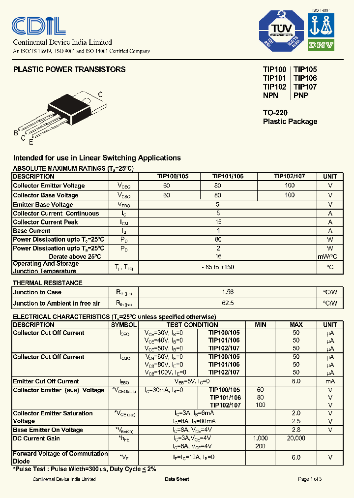 TIP100NPN_8044871.PDF Datasheet