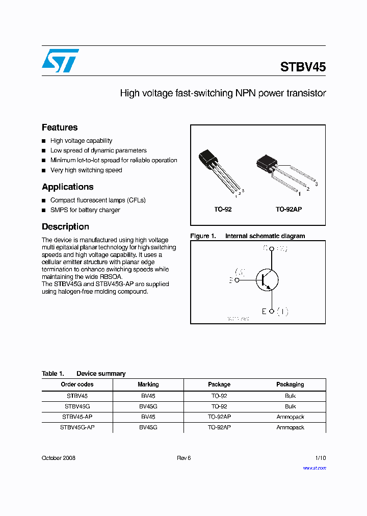 STBV45_8044240.PDF Datasheet