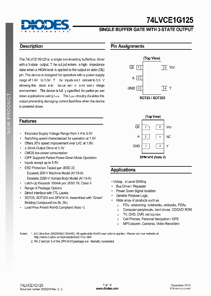 74LVCE1G125_7813242.PDF Datasheet