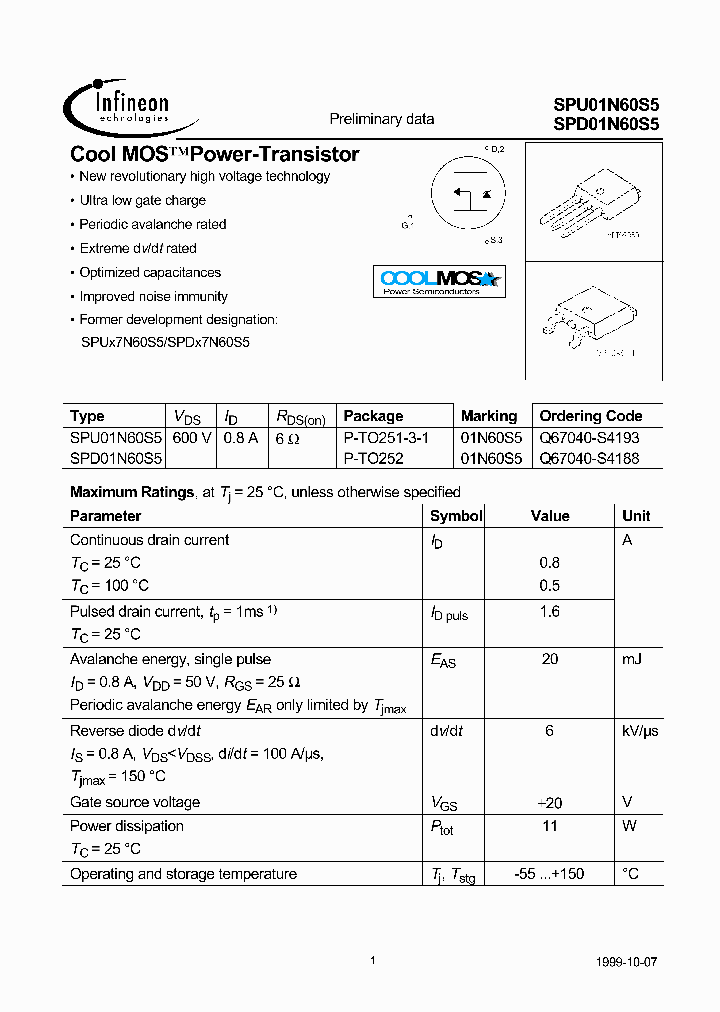 SPD04N60S5_8047324.PDF Datasheet