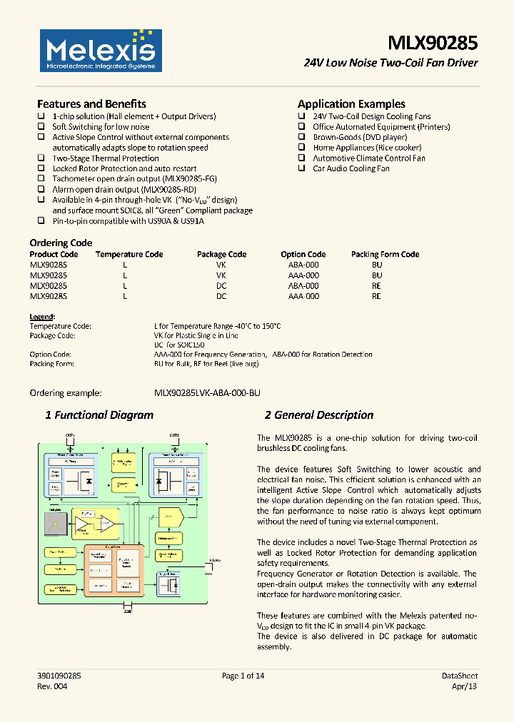 MLX90285_8049946.PDF Datasheet