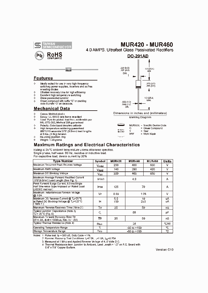 MUR420_8050064.PDF Datasheet