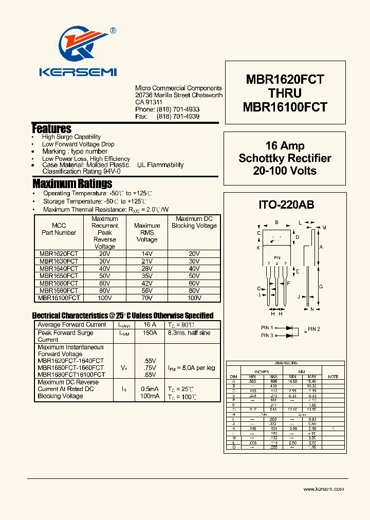 MBR16100FCT_8050864.PDF Datasheet