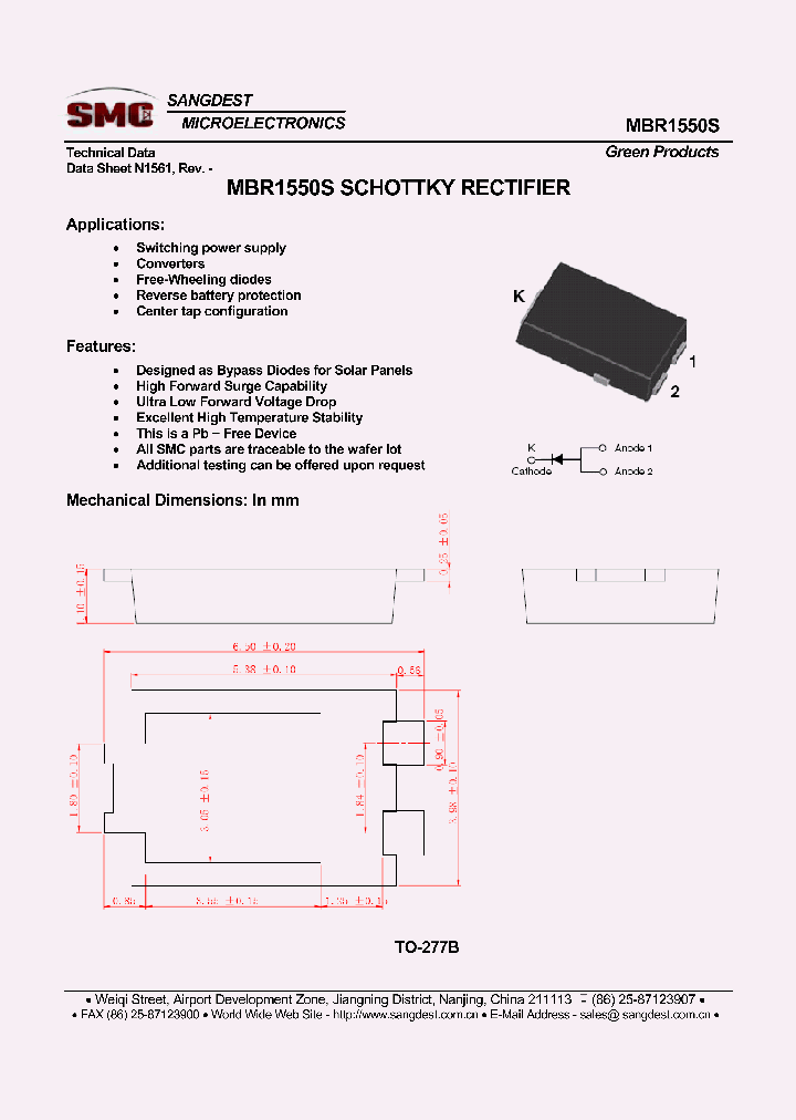 MBR1550S_8050841.PDF Datasheet