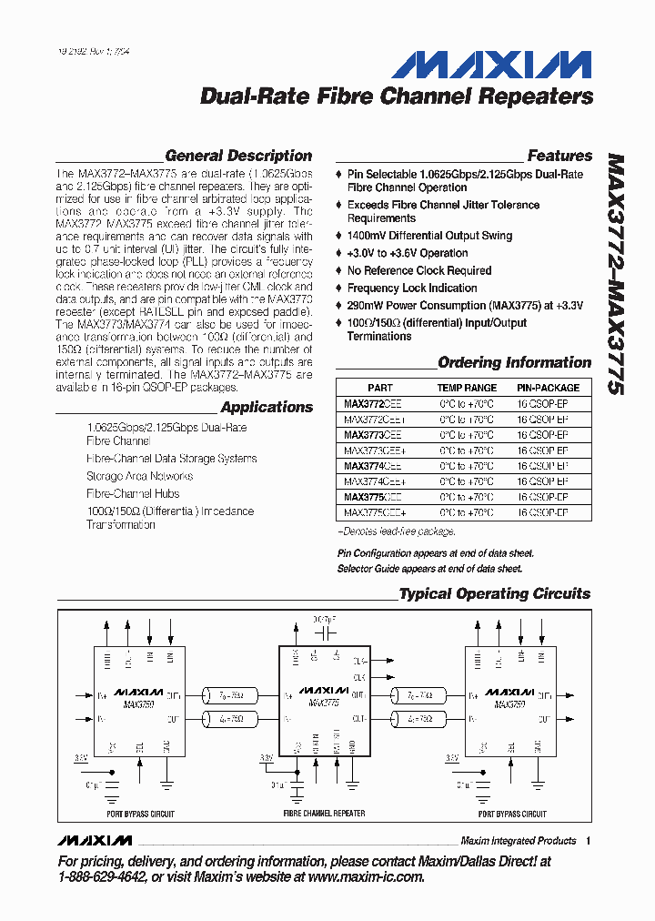 MAX3772CEE-T_8060060.PDF Datasheet