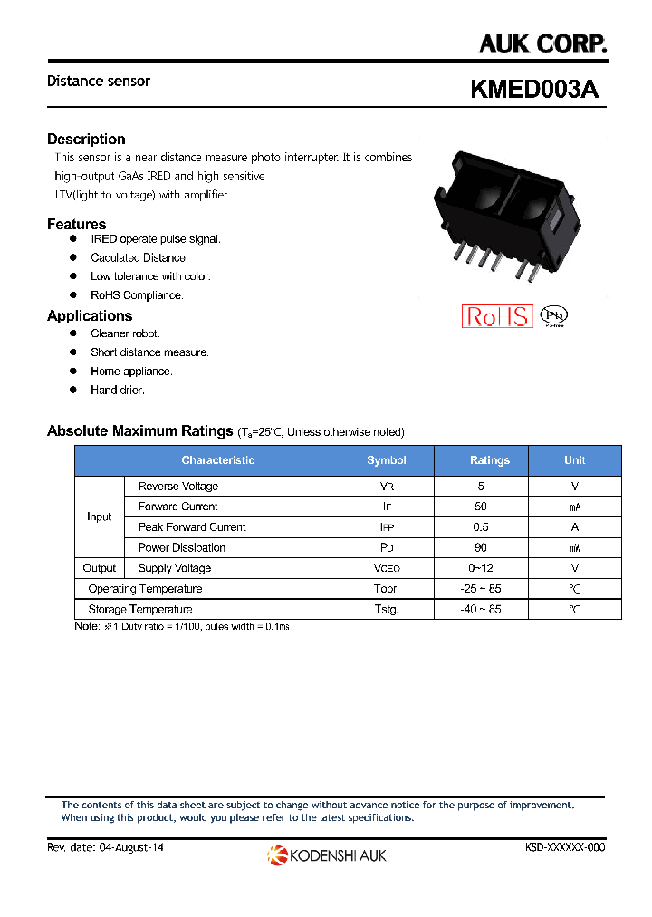 KMED003A_8060903.PDF Datasheet