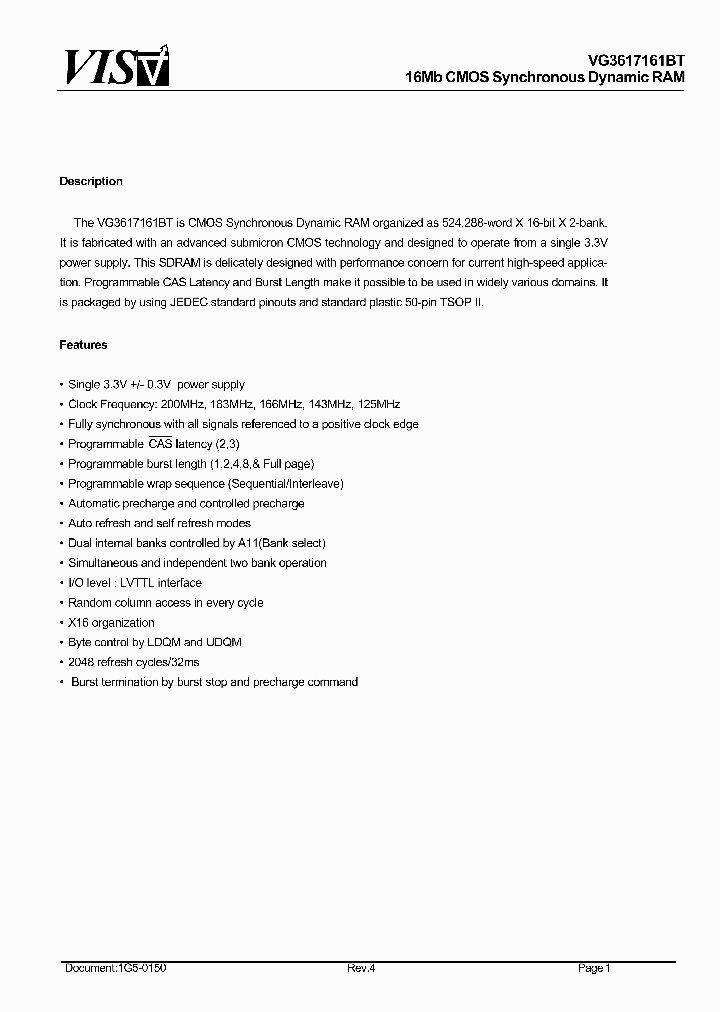 VG3617161BT_8062961.PDF Datasheet