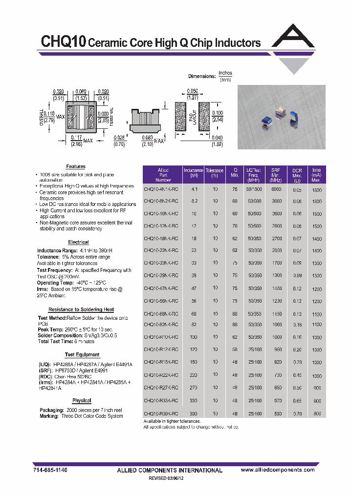 CHQ10_8064158.PDF Datasheet