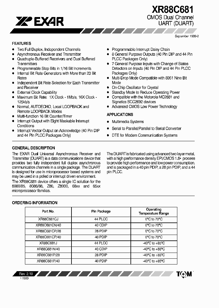 XR88C681CN40_8068508.PDF Datasheet