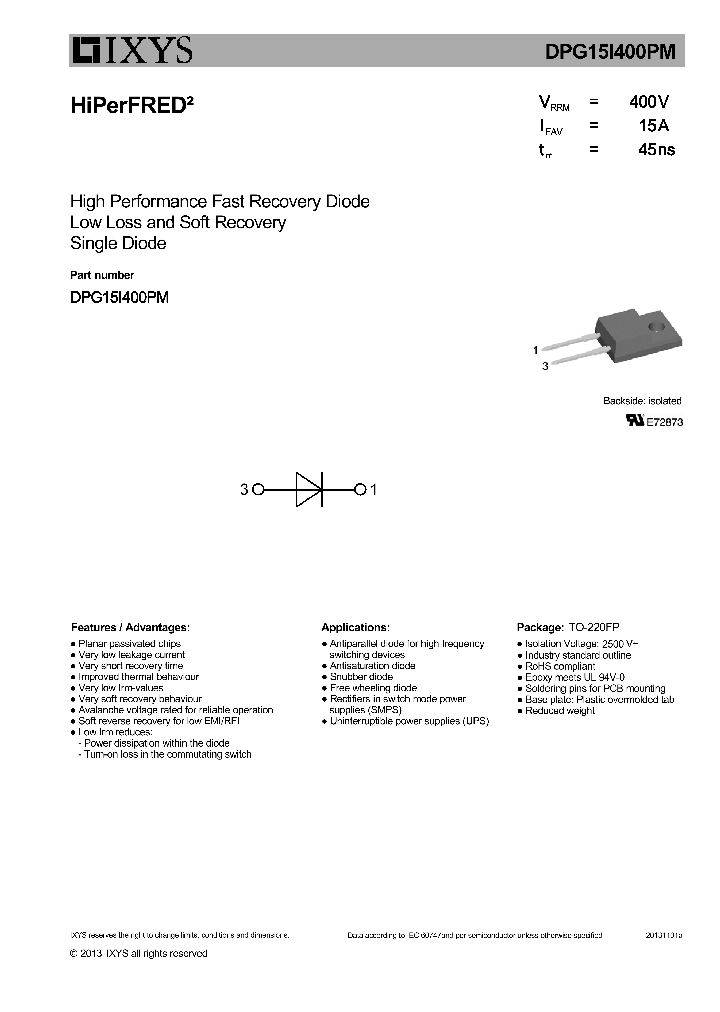DPG15I400PM_8069283.PDF Datasheet