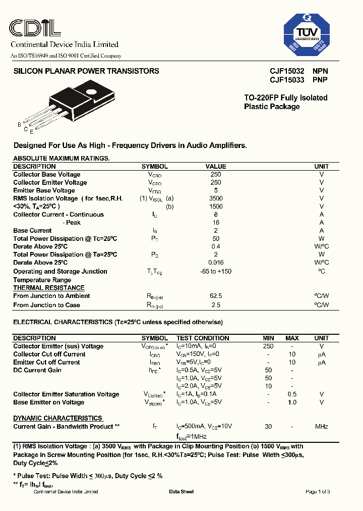 CJF15033_8071710.PDF Datasheet