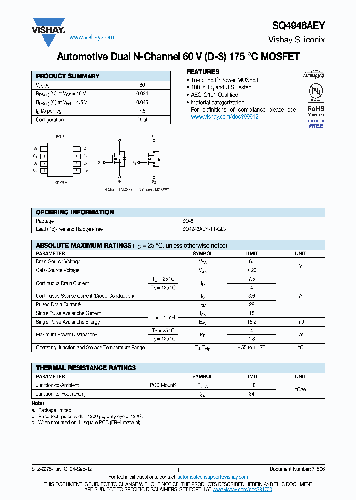 SQ4946AEY_8072606.PDF Datasheet