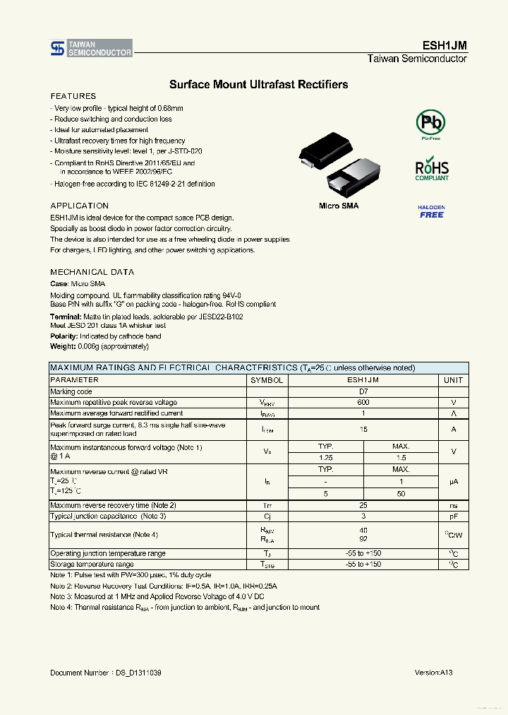 ESH1JM_7817983.PDF Datasheet