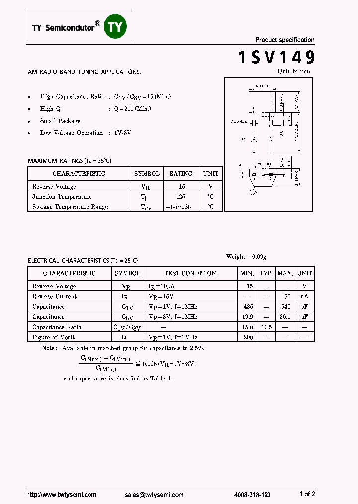 1SV149_8078290.PDF Datasheet