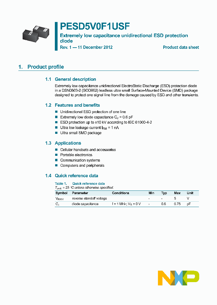 PESD5V0F1USF_8084280.PDF Datasheet