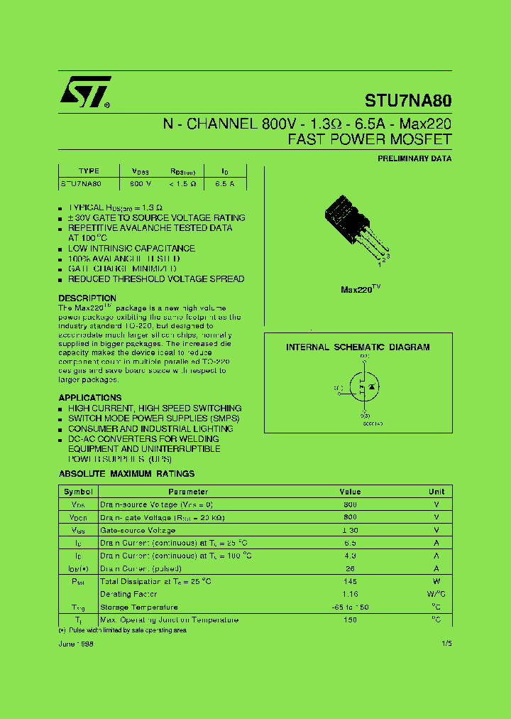 STU7NA80_8083278.PDF Datasheet