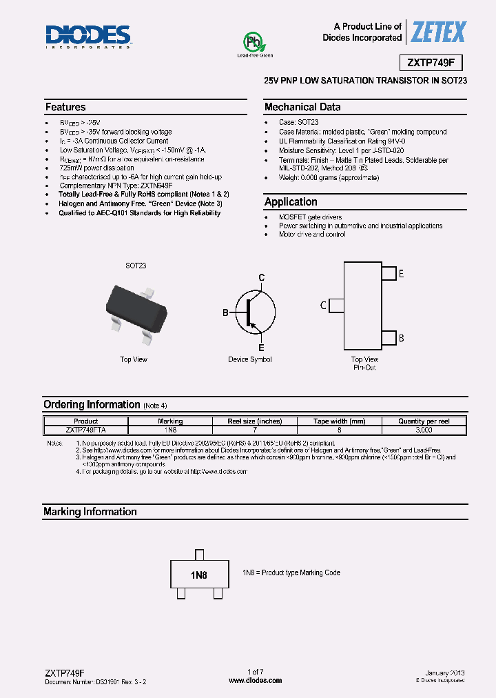 ZXTP749F_8090555.PDF Datasheet