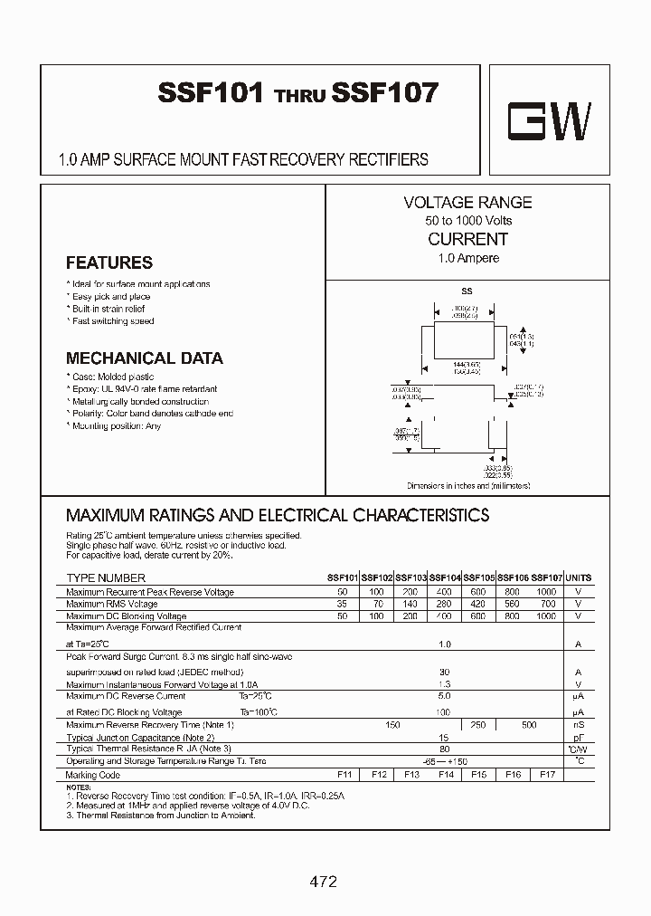 SSF101_8095556.PDF Datasheet