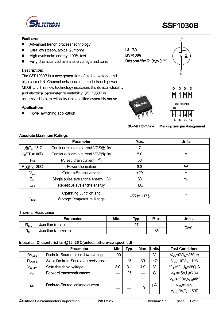 SSF1030B_8095560.PDF Datasheet