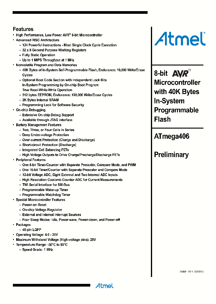 ATMEGA406-14_8098956.PDF Datasheet