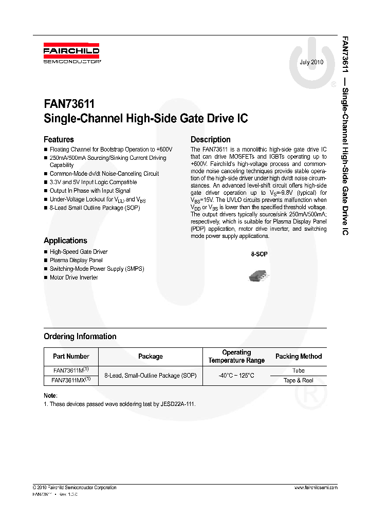 FAN73611_8099362.PDF Datasheet