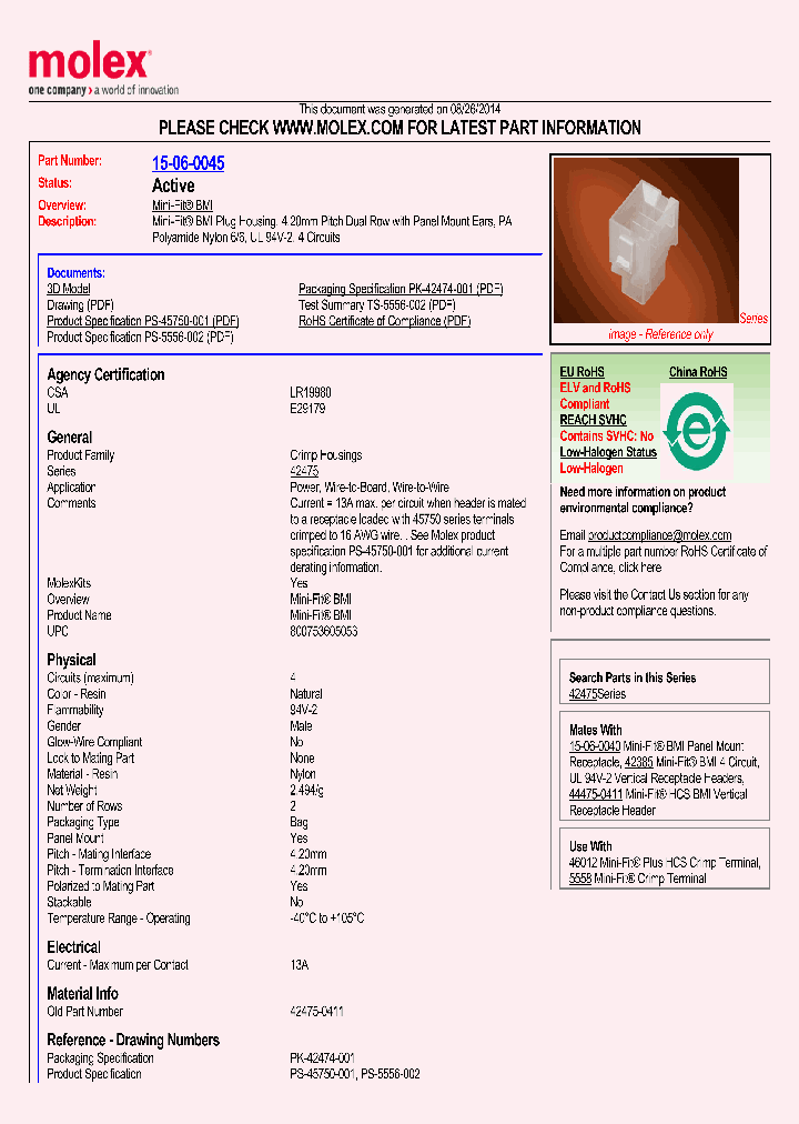 42475-0411_8100670.PDF Datasheet