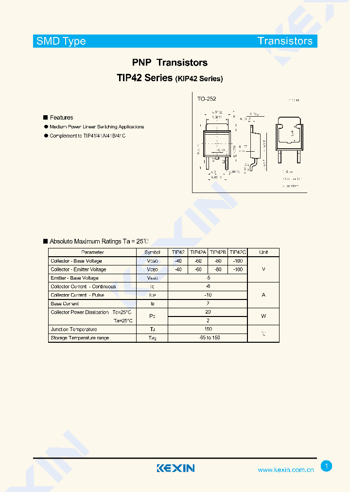 TIP42_8102555.PDF Datasheet