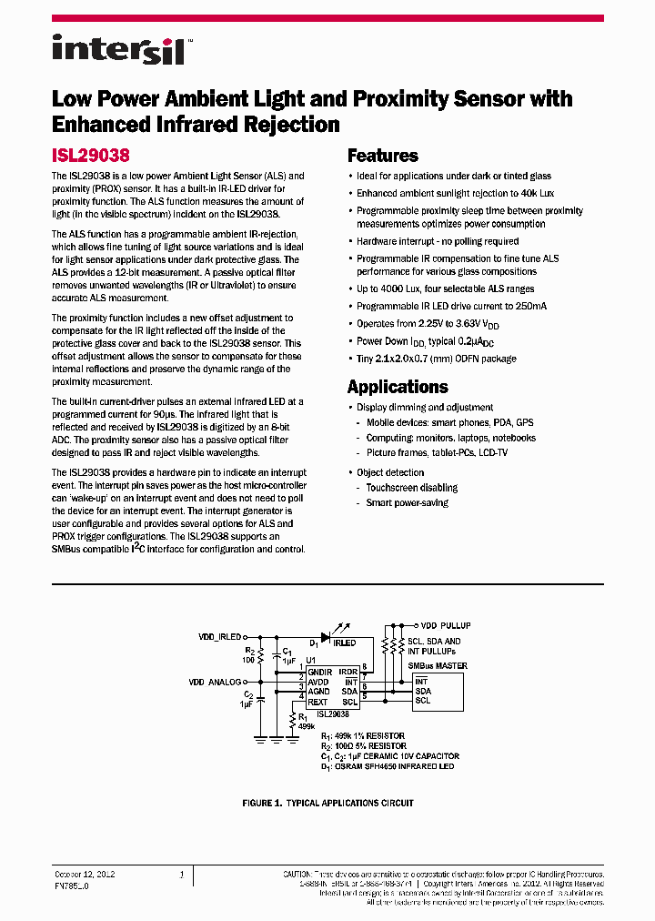 ISL29038_8107982.PDF Datasheet