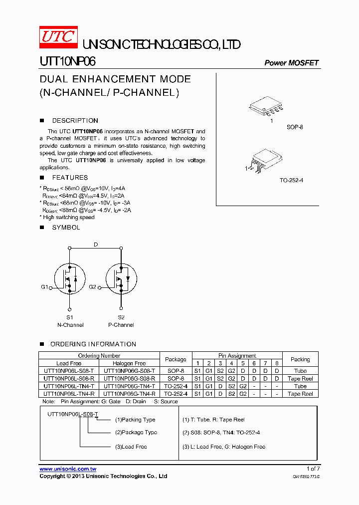 UTT10NP06_8119938.PDF Datasheet