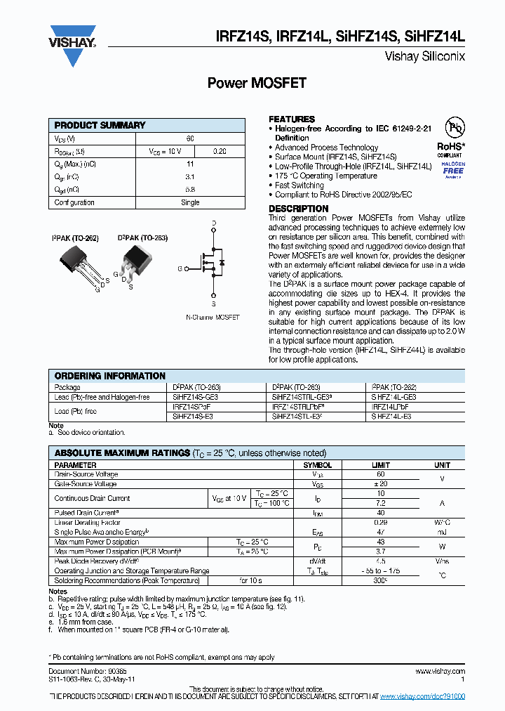 SIHFZ14L_8125879.PDF Datasheet