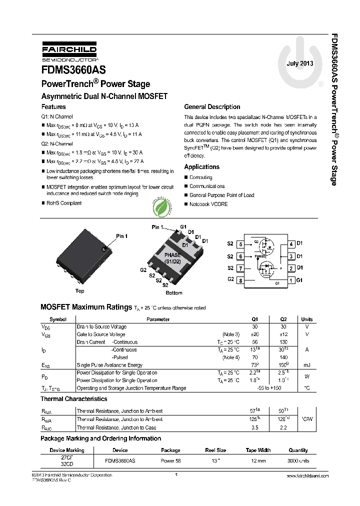 FDMS3660AS_8127486.PDF Datasheet
