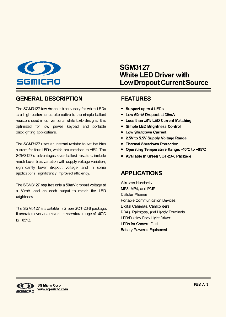 SGM3127_8128628.PDF Datasheet