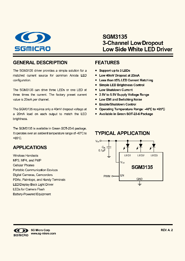 SGM3135_8128632.PDF Datasheet