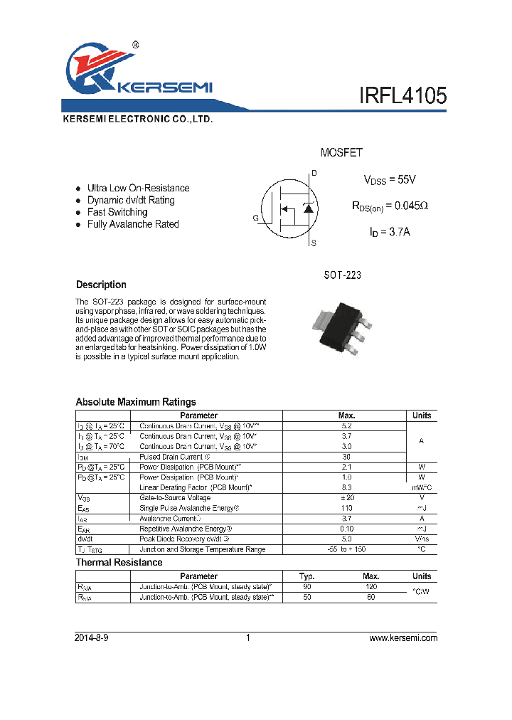 IRFL4105_8129070.PDF Datasheet