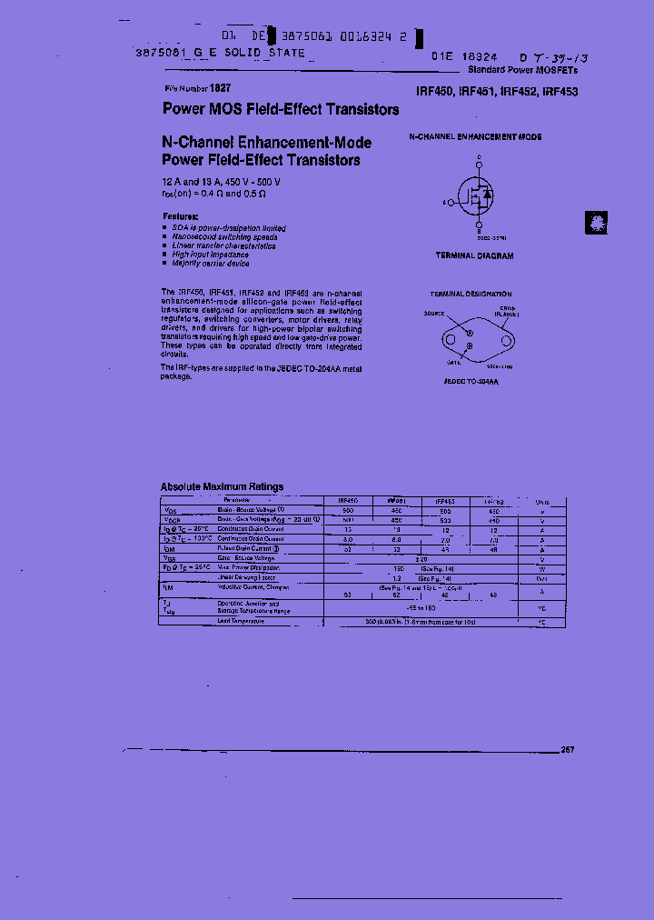 IRF452_8129645.PDF Datasheet