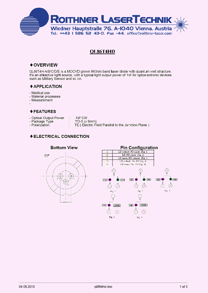 QL86T4HD_8132105.PDF Datasheet